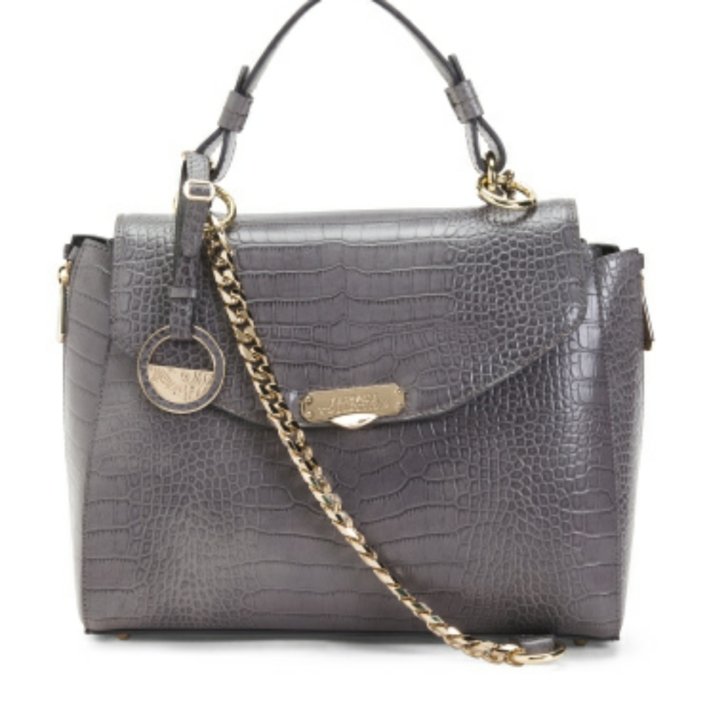 Versace Collection Leather Satchel